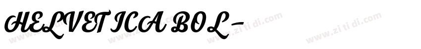 HELVETICA BOL字体转换